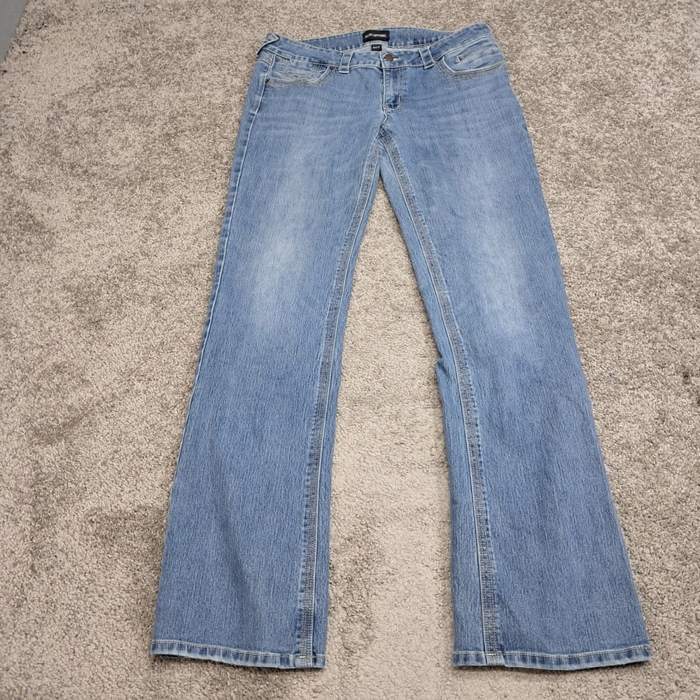 Alloy Apparel Womens Tall Bootcut Jeans Medium Wash Blue Size 16x37 Style 179783